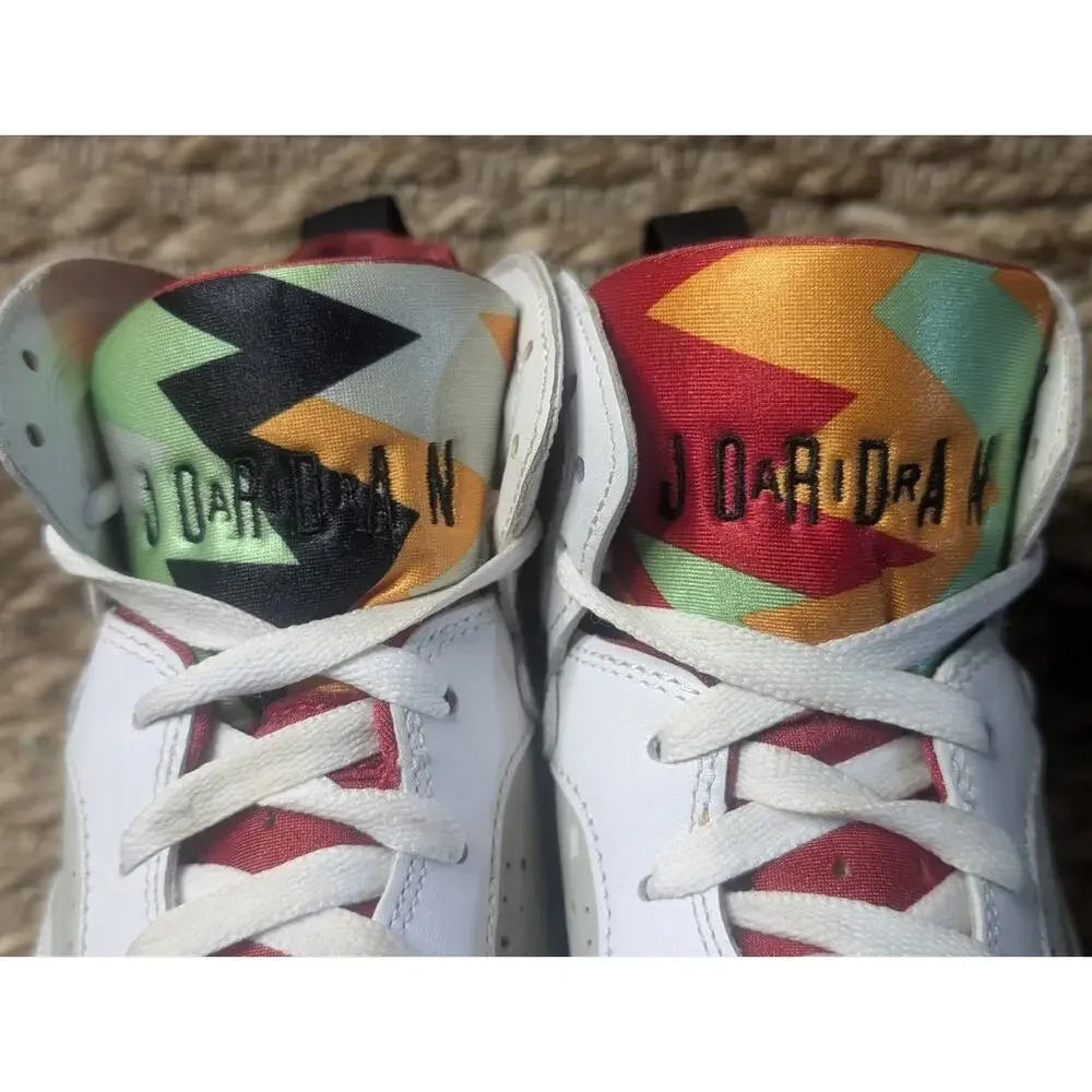 Jordan 7 Retro High Hare Boys 6Y (GS) Women's 7.5 Basketball Sneaker Shoes
